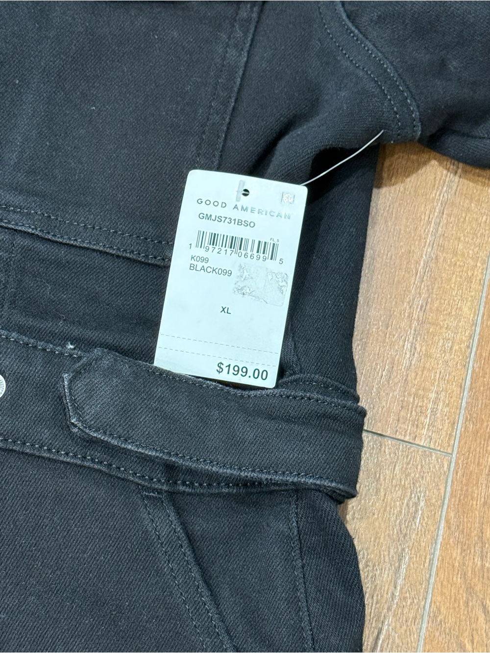 Good American Black High-Rise Skinny Pantsuit Jeans
